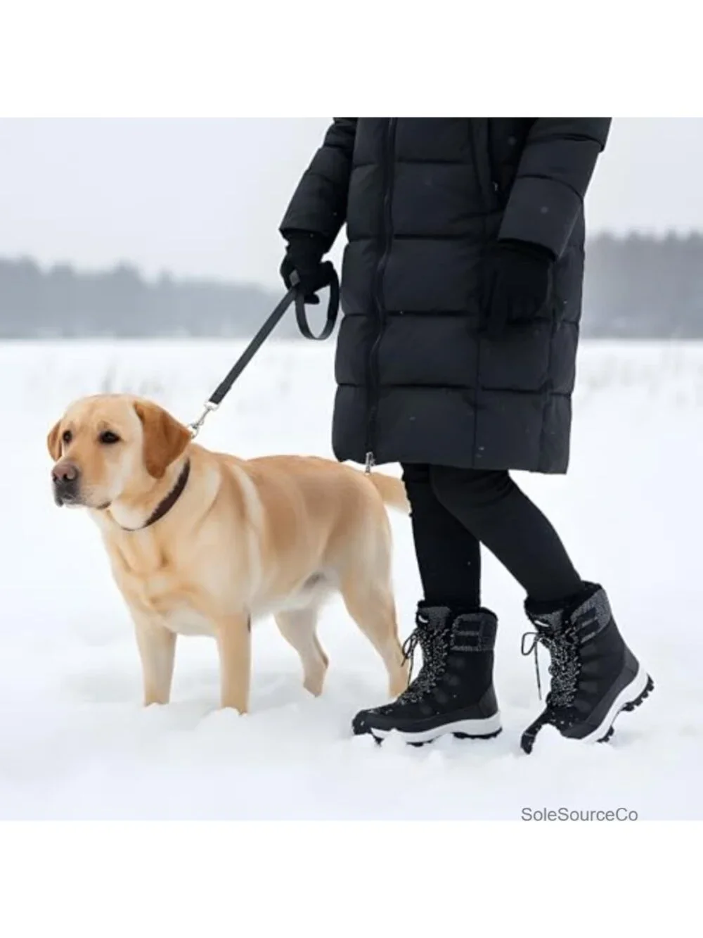 Women's Winter Snow Boots Waterproof Mid Calf Faux Fur Lined Non Slip